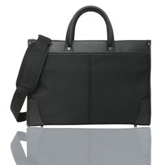 未使用級✨ シュバルノアール 2way ビジネスバッグ レザー 黒 A4可能