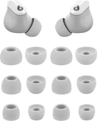 【在庫処分】イヤーチップ Beats studio budsイヤホン用イヤーピース シリコン製 S/M/L3サイズ 6ペア Light Gray ホワイト（713）