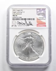 2021年 アメリカ イーグル銀貨 Type1＆2 PCGS MS70 1オンス - メルカリ