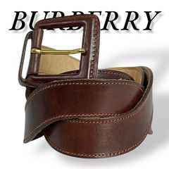미품 BURBERRY 442 여성 벨트 벨트 가죽 브라운