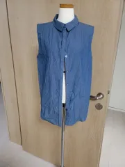 デニム ノースリーブ シャツ