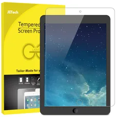 JETech iPad (9.7インチ、2018/2017モデル、第6/5世代) iPadAir/iPad Air2/iPadPro9.7用強化ガラス 液晶保護フィルム 1枚セット