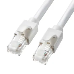 サンワサプライ CAT6A LANケーブル (1m) 10Gbps/500MHz RJ45 ツメ折れ防止 ホワイト KB-T6ATS-01W