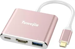 2025高機能版 USB Type c HDMI アダプタタイプc hdmi 変換 Tuwejia４K 解像度 HD-Mi ポートUSB 3.0高速ポートタイプ100W PD急速充電ポート変換 アダプタ UHD タイプシー hd-mi MacBook ...