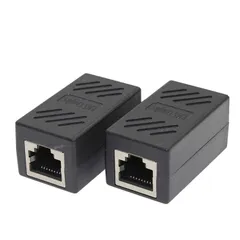 LUYING RJ45 LANケーブル用中継コネクタ RJ45 延長 アダプタ メス-メス ギガビット 対応 8P8C コンパクト LY-19A01 (２個セット)