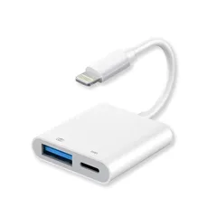 lightning-USB3.0 カメラアダプタ 【正規MFi認証品】2-in-1 USB3.0+PD充電二合一 高速でファイル/写真/ビデオを転送 さまざまなUSB周辺機器をサポートする デュアルシステム全面カバー プラグアンドプレイで操作が簡単  ...