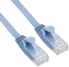 エレコム LANケーブル CAT6 2m 爪折れ防止コネクタ スーパーフラット ブルー LD-GF2/BU2