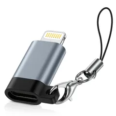 GAEF Type C to Lightning 変換アダプタ PD急速充電 高速データ転送 ストラップ付き 紛失防止 USB-C iPhone 変換コネクター 合金製 軽量小型 タイプC からライトニング 変換 iOS対応 iPhone 14 13 ...