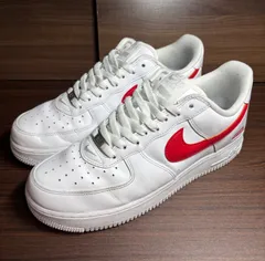 シュプリーム × ナイキ エアフォース1 ロー チャイナ エクスクルーシブ ホワイトスピードレッド 中古品　size28.0㎝