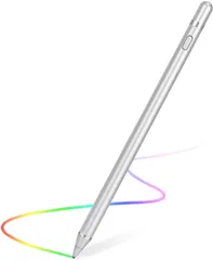 タッチペン スタイラスペン iPad用ペンシル 第9/8/7/6/5/4/3/2世代 iPad Air 4/3/2/1 iPad Mini 6/5/4/3/2/1 iPad Pro 12.9/11/10.5/9.7 対応 iPad用ペン (シルバー)