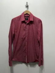 Calvin Klein ジーンズ レッド CHECK 長袖 シャツ M