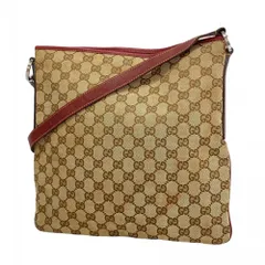 グッチ(Gucci) グッチ ショルダーバッグ GGキャンバス 113013 キャンバス ベージュ ボルドー レディース