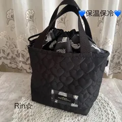 訳有☆リバティ☆ハンドメイド☆ランチトート巾着型11☆保温保冷ミャオウ☆保温保冷