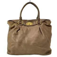 miumiu(ミュウミュウ) ハンドバッグ - ダークブラウン レザー