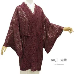 【商品名】　Shops　レース　道中着《臙脂》和装コート  未使用品　フリーサイズ