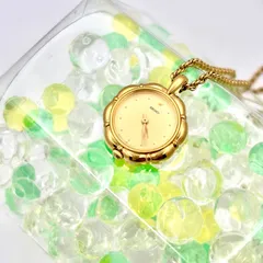 【新品電池】SEIKO セイコー 懐中時計 ペンダントウォッチ ゴールド フラワーモチーフ 1F21-0A10 194547