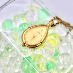 【新品電池】SEIKO セイコー 懐中時計 ペンダントウォッチ ゴールド 雫型 1F21-5A10 920027