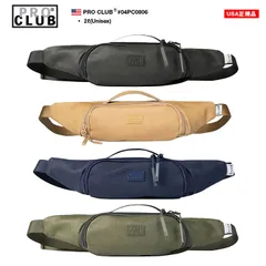 PRO CLUB ウエストポーチ ウエストバッグ ボディバッグ ベルトバッグ スマホショルダー ミニショルダーバッグ ショルダーポーチ 2Way ブランド 斜めがけ メンズ 全4色 プロクラブ 無地 全４色 b系 ヒップホップ ファッション  04PC0806
