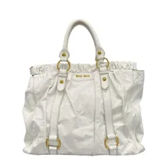 miumiu(ミュウミュウ) ハンドバッグ ヴィッテロルクス アイボリー ギャザー/2WAY レザー