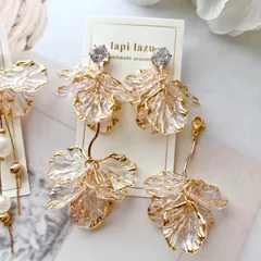 2way ボリュームゴールド花びら《ピアス/イヤリング》