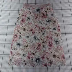 ◇ ⊂ デビュードフィオレ Début de Fiore 花柄レースタイトスカート ピンク系 38 レディース E  【1512190008555】