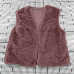 ◇ ⊇ クティール kutir KT126124BW フェイクファーベスト ピンク系 レディース E  【1512190008531】