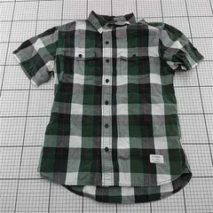 ◇ ⊂ エクストララージ XLARGE チェック柄半袖シャツ グリーン系 メンズ Sサイズ E  【1512190008456】