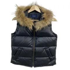 NEW YORKER ブラック ダウンベスト ファー付き　9号　美品 フォクシーブティック 42362 ダウンベスト 40 ブラック Chaleur