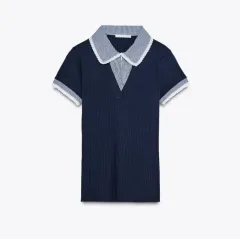 (新品) ZARA ザラ 半袖 ニット Mサイズ