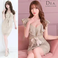 【DEA. by ROBE de FLEURS / ディアバイローブドフルール】フロントジッパー×ストレッチタイトミニドレス