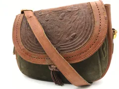 ✨希少✨LOEWE　ロエベ　ショルダーバッグ　ヴィンテージ　フラップ　どんぐり　スエード×レザー　165