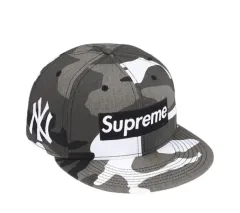 Supreme x MLB NY ニューエラ ボックスロゴ 白カモ