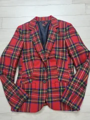 トミーヒルフィガー レッド タータンチェック ジャケット