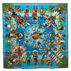 極美品】エルメス スカーフ カレ90 Kachinas カチナ 民族 ホピ族