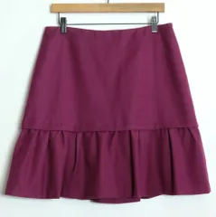 23区★葡萄色が目を引く♪プリーツスカート 大きいサイズ46 紫系 z17732