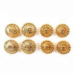 美品☆CHANEL シャネル ココマークボタン ゴールドボタン ボタンセット 大4個・小4個８個セット ゴールド レディース