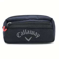 【美品】キャロウェイ ポーチ ネイビー メッシュポケット 小物入れ  ゴルフ Callaway