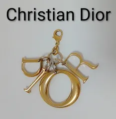AQS31 クリスチャンディオール DIORロゴチャーム ゴールド金具