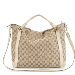 美品 グッチ GGキャンバス ミスGG 323675 レザー 2WAY ハンドバッグ 斜め掛け トート ショルダー 本革 レディース ERM DE34-6【中古】