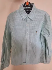 ポロラルフローレン 長袖 ミントチェック シャツ
