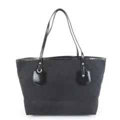 美品 グッチ GGキャンバス ジョリー 211976 レザー トート バッグ 肩掛け ショルダー ハンド 本革 黒 レディース RRM DL4-10【中古】