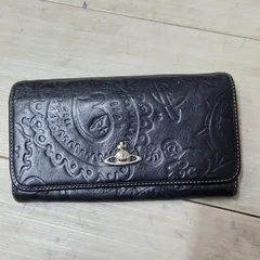 2 S01938  Vivienne Westwood ヴィヴィアンウエストウッド 長財布 小銭入れ オーブ レザー ブラック
