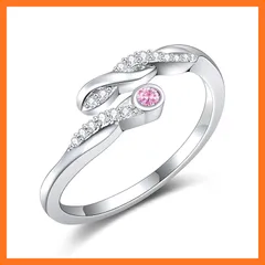 【新品】 [Naniwaai] レディース オープンリング 誕生石 10月 無限 指輪 ツイスト フリーサイズリング シルバー 調整可能 指輪 金属アレルギー対応 通用 オシャレ 女性 ジュエリー プレゼント 記念日 誕生日 母の日（10月） 0