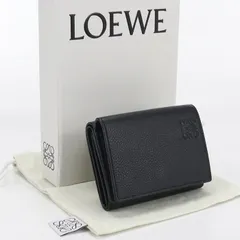LOEWE ロエベ トライフォールドウォレット アナグラム 三つ折り財布 カーフ【中古】 メンズ
