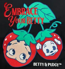 16.BettyBoop/ベティーブープ/刺繍Tシャツ/杢グレー/Lサイズ/ビッグシルエット/サンプル品/新品未使用のサムネイル