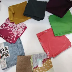 未使用 風呂敷 9点まとめ売り 大判 バンダナサイズ 和装小物 おしゃれ ファッション ふろしき 現状 長期保管 S930
