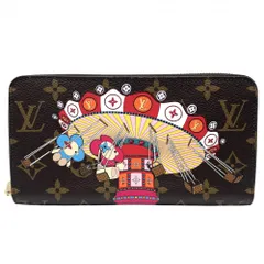 ルイヴィトン 長財布 レディース ヴィヴィエンヌ ジッピーウォレット ロングウォレット ホリデーLV ラウンドファスナー LOUIS VUITTON M69753 モノグラムキャンバス    ブラウン 茶 ゴールド金具 美品【中古品】