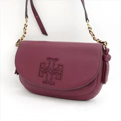 TORY BURCH / トリーバーチ ■ショルダーバッグ レザー もみ皮 レッド ゴールド  ブランド