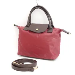 russet　DAILY / デイリーラシット ◆2WAYショルダーバッグ/ナイロン/モノグラム柄/レッド 【バッグ/バック/BAG/鞄/カバン】 レディースファッション【中古】 