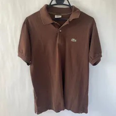 【美品】フレンチラコステ　DEVANLAY  ドゥヴァンレイ　メンズ　半袖　ポロシャツ　サイズ4  ブラウン　フランス製　コットン100%